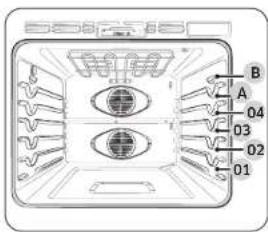 SAMSUNG NQ70CB700D12 - Oven rack positions with divider (twin mode) - 1