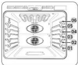SAMSUNG NQ70CB700D12 - Posiciones de las rejillas (modo simple) - 1