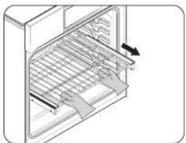 SAMSUNG NQ70CB700D12 - Using the gliding rack - 3