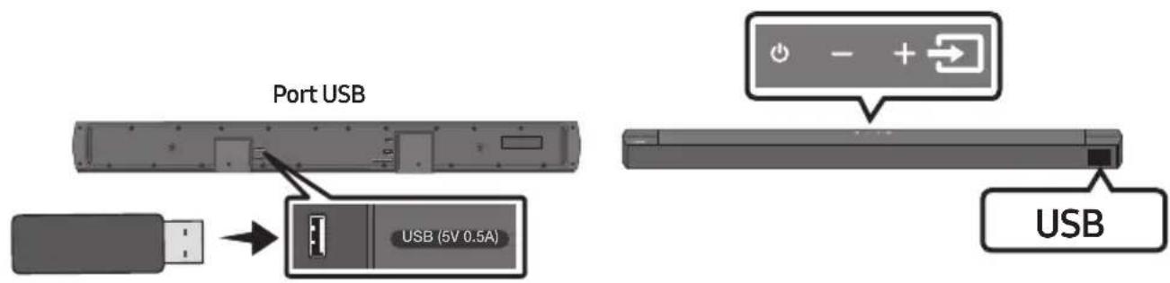 SAMSUNG HW-B67C - CONNEXION À UN PÉRIPHÉRIQUE DE STOCKAGE USB - 1