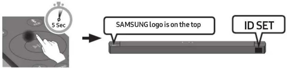 SAMSUNG HW-B67C - Configure "ID SET" using the Soundbar's remote control - 1