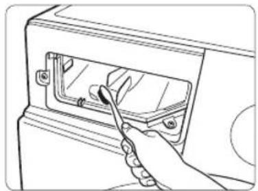 SAMSUNG WF80F5E4Q4W - Nettoyer le tiroir à lessive et le logement du tiroir - 3
