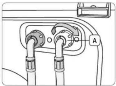 SAMSUNG WF80F5E4Q4W - Anschließen des Warmwasserschlauchs (bestimmte Modelle) - 2