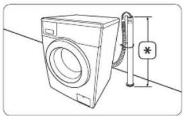 SAMSUNG WF80F5E4Q4W - Schlauch in einem Standrohr befestigen - 2