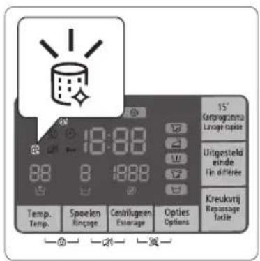SAMSUNG WF70F5E4P4W - Message d'avertissement automatique de nettoyage du tambour ÉCO - 1