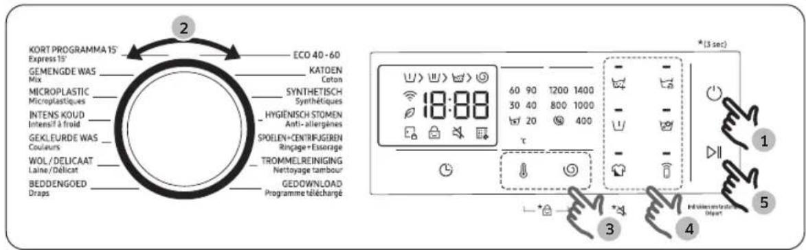SAMSUNG WW80CGC04ATH - Étapessimplespourdémarrer - 1