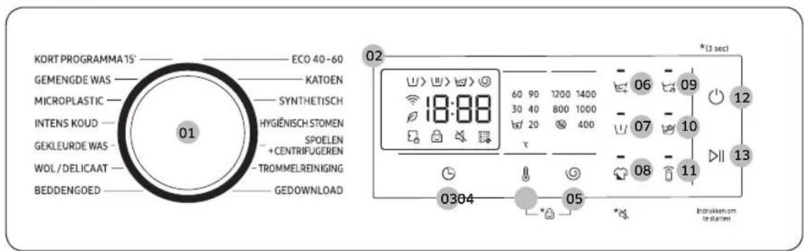 SAMSUNG WW11DG6B85LK - Bedieningspaneel - 1