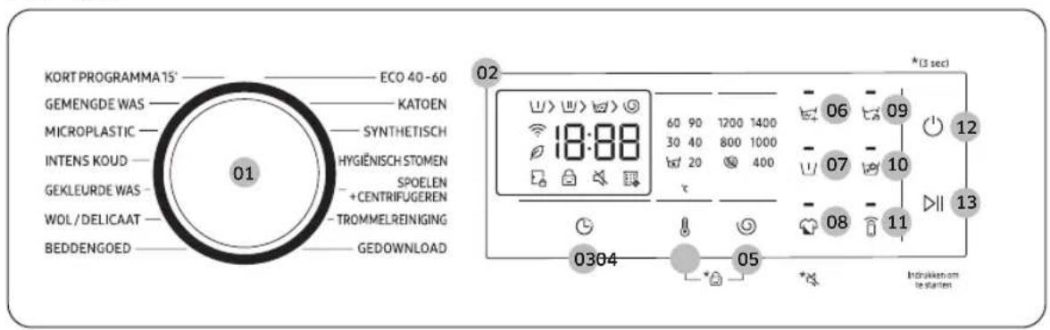 SAMSUNG WW11DG5B25TH - Bedieningspaneel - 1