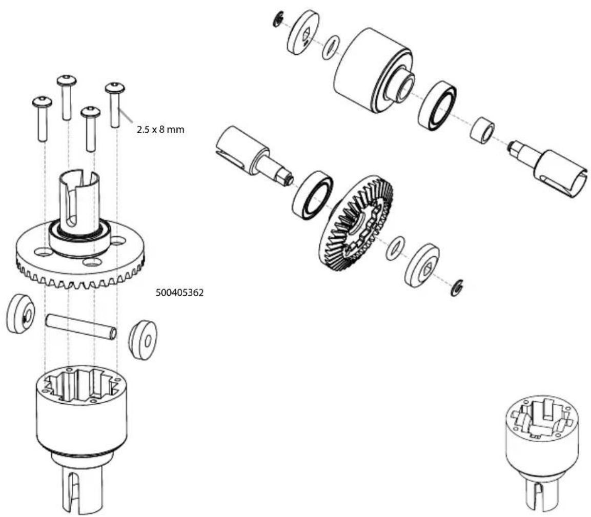 Carson X10 Bad Buster 2.0 - MONTAGE DIFFERENZIAL • DIFF ASSEMBLY - 1