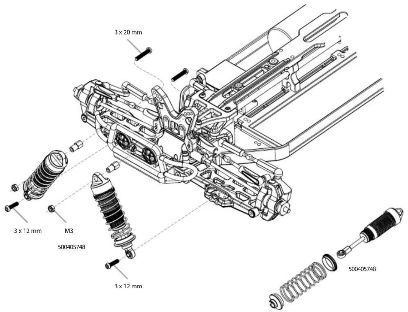 Carson X10 Bad Buster 2.0 - MONTAGE STABILISATOREN • SWAY BAR ASSEMBLY - 3