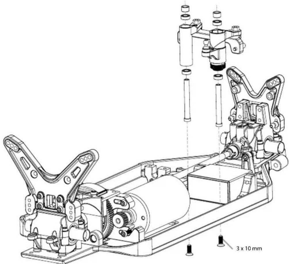 Carson X10 Bad Buster 2.0 - MONTAGE LENKUNG • STEERING ASSEMBLY - 3