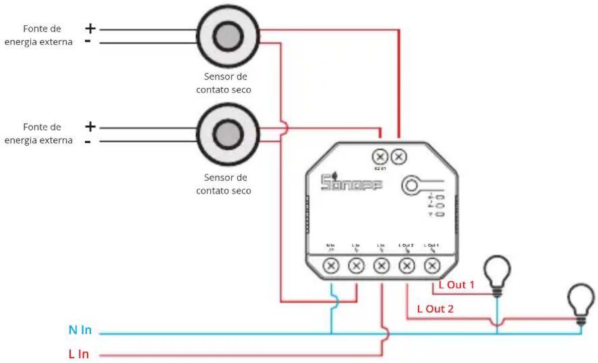Sonoff Dual R3 - Instrução para instalação de lâmpadas: - 3