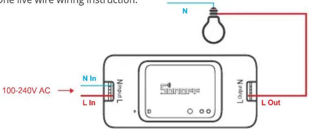 Sonoff BASICZBR3 - Ceiling lamp wiring instruction: - 2