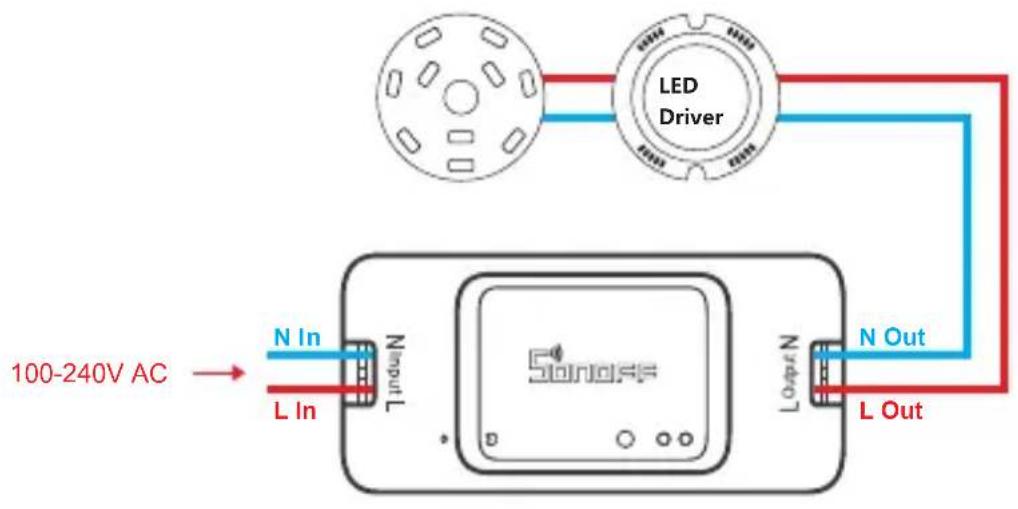 Sonoff BASICZBR3 - Инструкции по проводке - 2