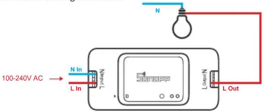 Sonoff Basic R3 - Wiring instruction - 3