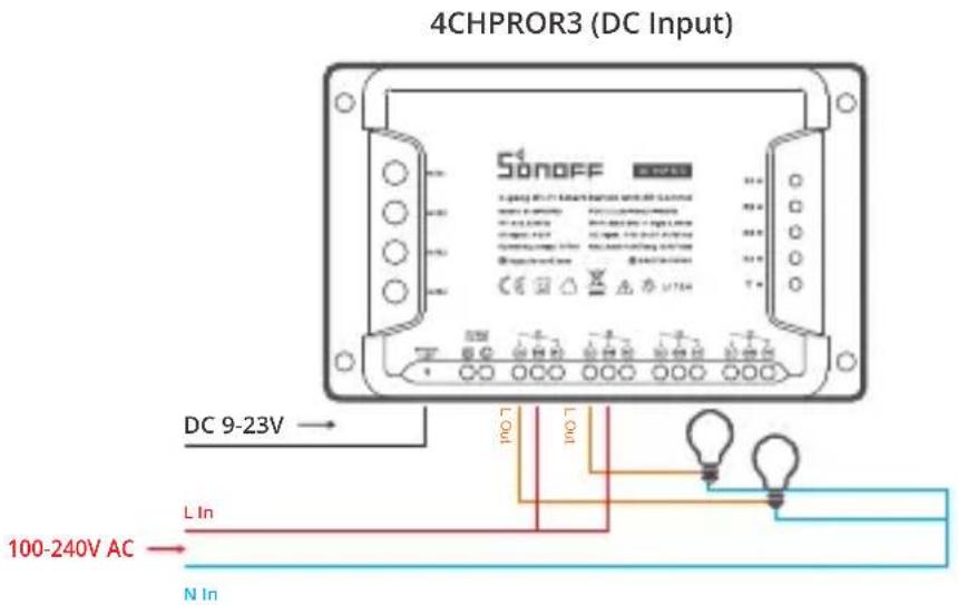 Sonoff 4CHPROR3 - Verkabelungsanleitung - 2