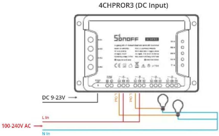 Sonoff 4CHPROR3 - Instructions de câblage - 2