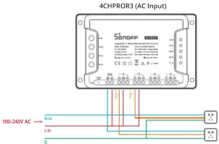 Sonoff 4CHR3 - Wiring instruction - 5