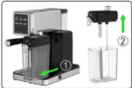 PROFICOOK PC-ES-KA 1266 - Rimozione e riempimento del serbatoio del latte - 1