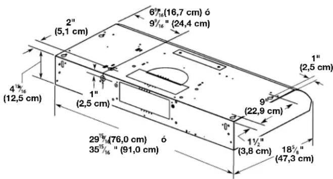 ELICA Fusaro EFS130BL - DIMENSIONES DEL PRODUCTO - 1