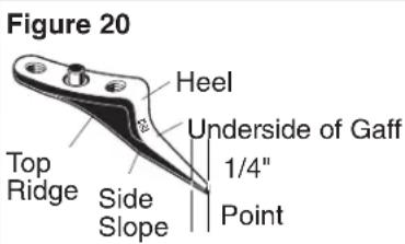 Klein Tools 8220 - File gaff from heel to point. - 2