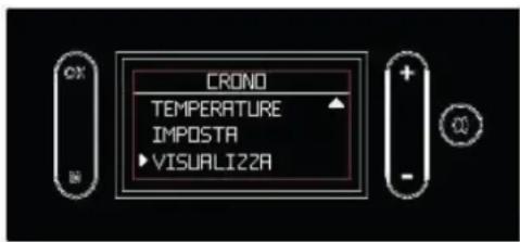 EDILKAMIN MILLA H 15 - Visualizzazione del Crono, "VISUALIZZA" a display (figure a lato) - 1