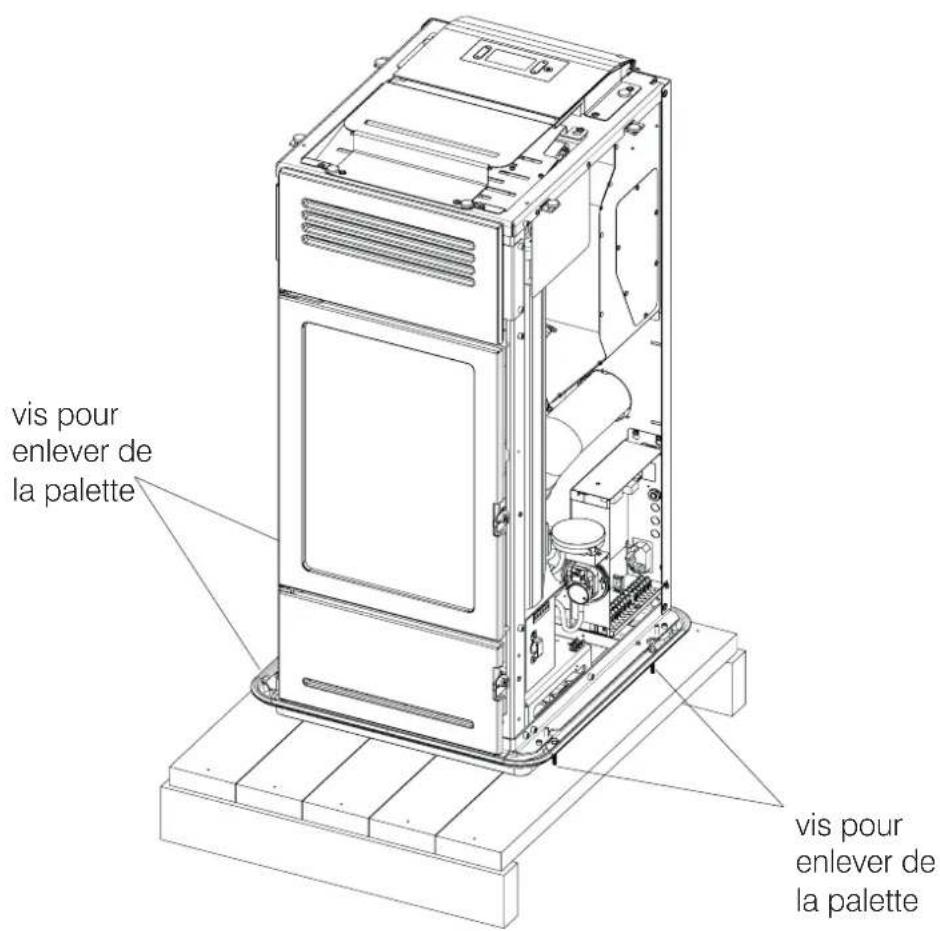 EDILKAMIN MILLA H 15 - POUR ENLEVER LE POÊLE DE LA PALETTE - 1