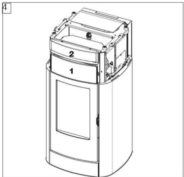 EDILKAMIN VYDA H - Montaggio del frontalino superiore (2), pietra o ceramica - 4