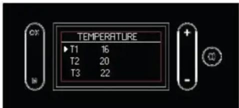 EDILKAMIN VYDA H - Impostazione dei livelli di temperatura "TEMPERATURE" a display (figure a lato) - 4