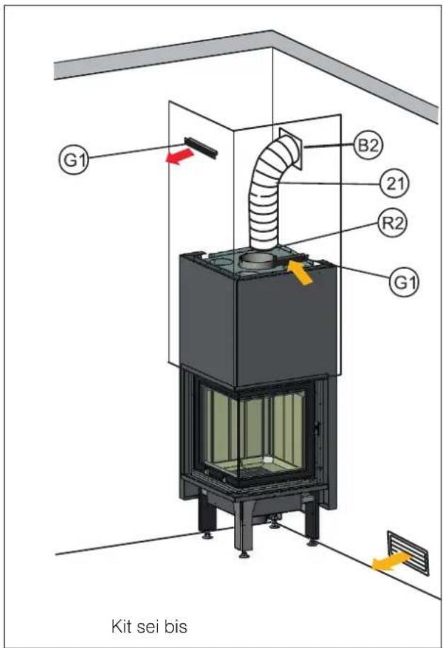 EDILKAMIN WINDO2 50 - Kit six/bis uniquement piece attenuate - 2