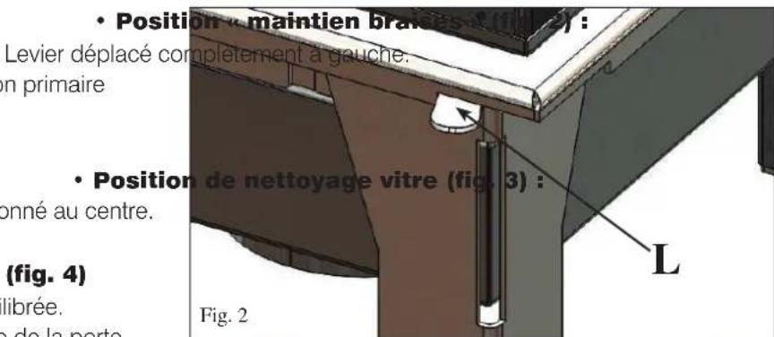 EDILKAMIN WINDO2 50 - - Position « allumage »/puissance calorifique max. (fig. 1) : - 2