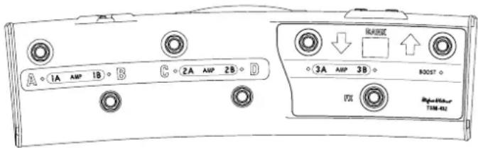 A ◇ 1A AMP 1B ◇ B C ◇ 2A AMP 2B ◇ D 3A AMP 3B ◇ 800ST ◇ VX High-Higher TSM-4U