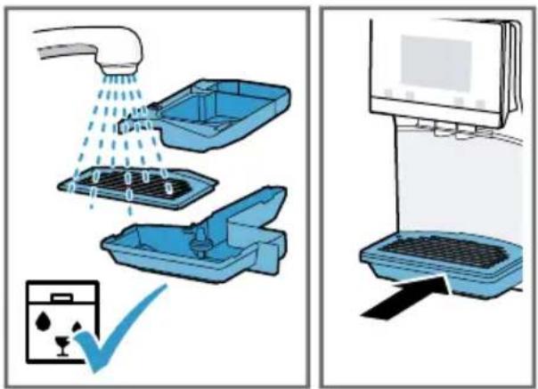 BOSCH SGX78C55UC - Limpiar la bandeja de goteo y el recipiente para posos de café - 2