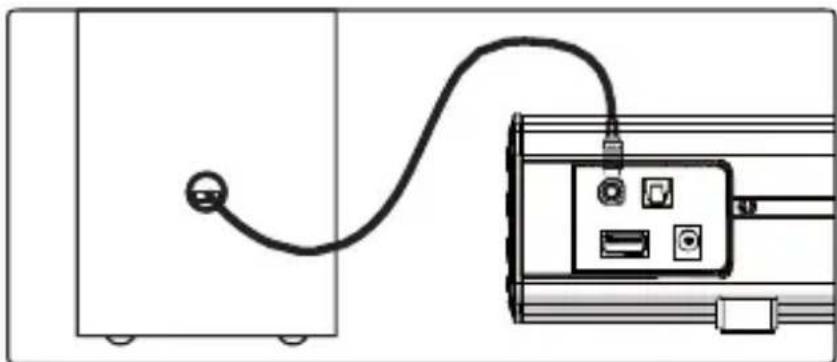 Majority Bowfell Plus - Subwooferin liittäminen Soundbariin - 1