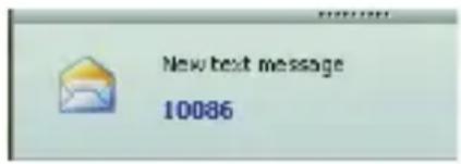 New text message 10086