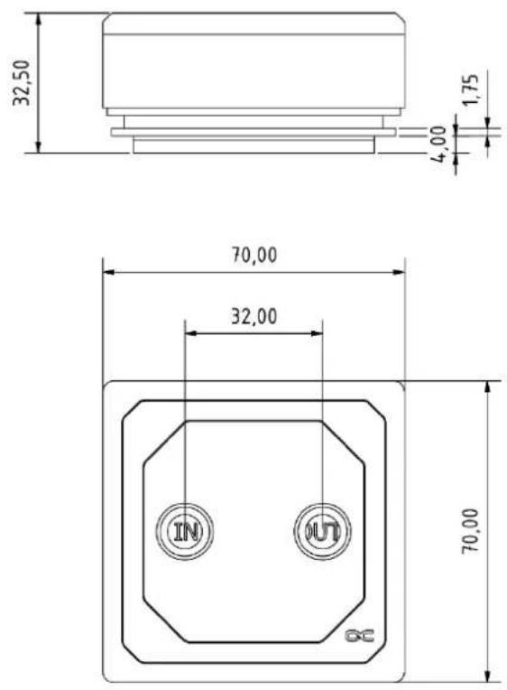 Alphacool Eisblock XPX Aurora - DIMENSIONEN - 3