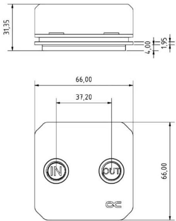 Alphacool Eisblock XPX Aurora - DIMENSIONEN - 4