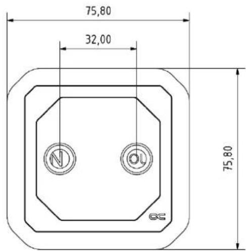 Alphacool Eisblock XPX Aurora - DIMENSIONS - 2