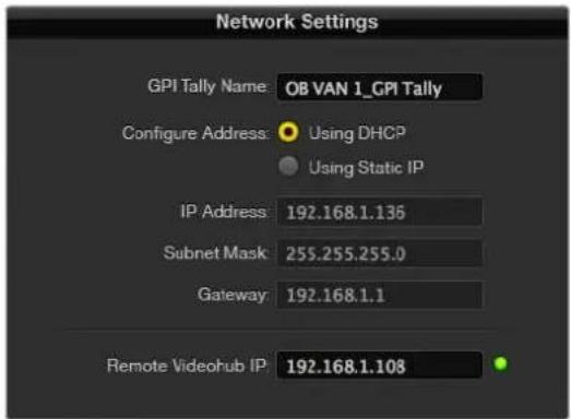 Blackmagic Design Videohub Master Control Pro - Configuration de la GPI and Tally Interface - 3