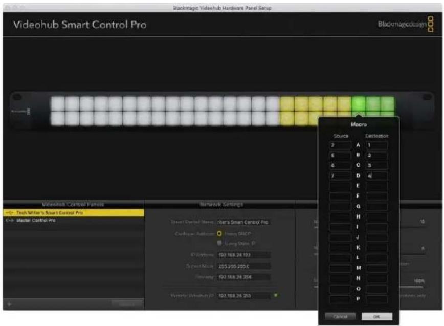 Blackmagic Design Videohub Master Control Pro - 宏命令数量 - 1