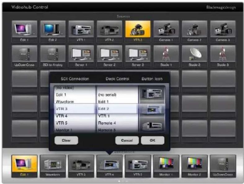 Blackmagic Design Videohub Master Control Pro - iPad üzerinde Videohub arayüz butonlarının yapılandırılması - 1