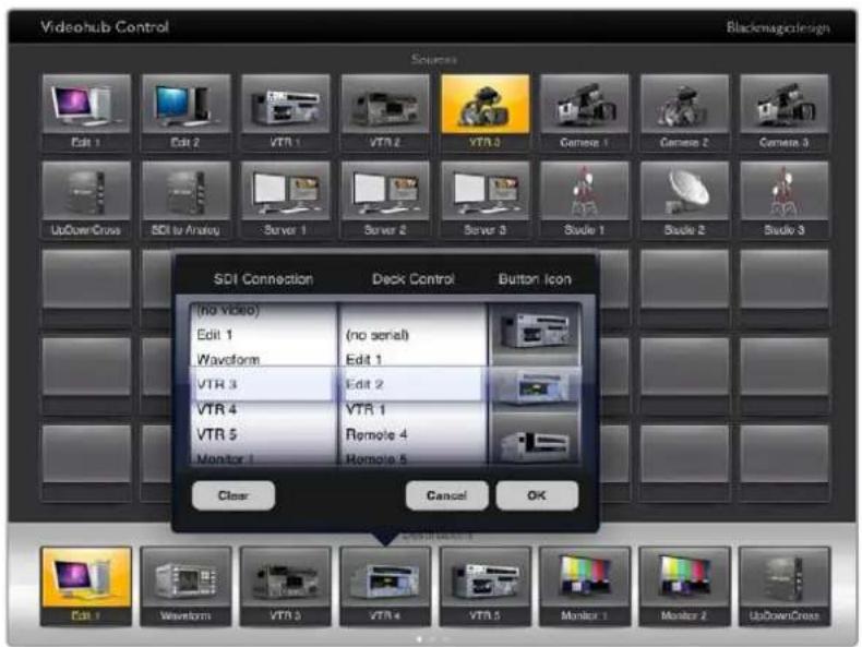 Blackmagic Design Videohub Master Control Pro - Configurar botões Videohub no iPad - 1