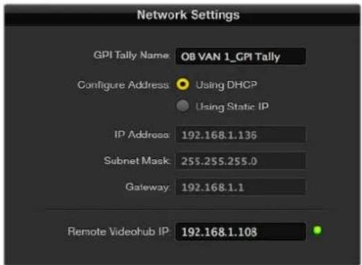 Blackmagic Design Videohub Master Control Pro - Riconfigurare GPI and Tally Interface per Videohub - 3
