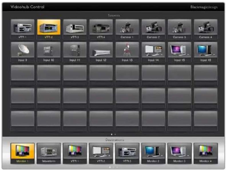 Blackmagic Design Videohub Master Control Pro - Sichten und Ändern von Signalwegen - 1
