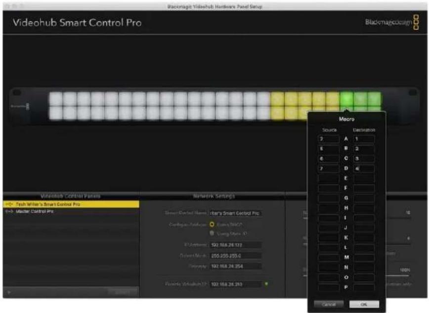 Blackmagic Design Videohub Master Control Pro - Число макросов - 1