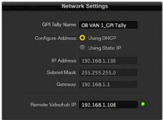 Blackmagic Design Videohub Master Control Pro - Adicionar uma GPI and Tally Interface por Rede - 4