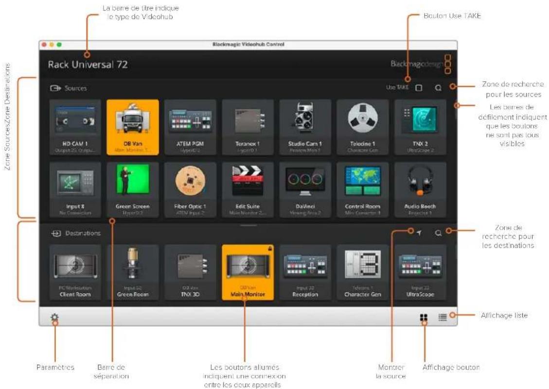 Blackmagic Design Videohub Smart Control Pro - Modifier le routage - 2