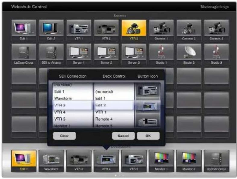 Blackmagic Design Videohub Smart Control Pro - Configurare le icone sull'iPad - 1