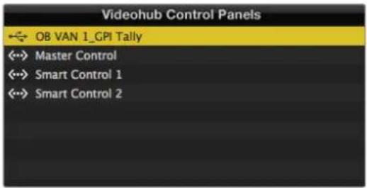 Blackmagic Design Videohub Smart Control Pro - Configuration de la GPI and Tally Interface - 2
