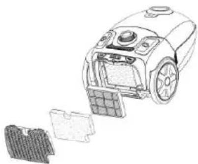 Haeger Super Silent VC-75B.039A - Replacing air outlet filter - 1